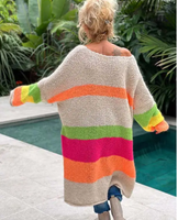ROSA:  PEACE COLOR BLOCK MIDI SWEATER DRESS