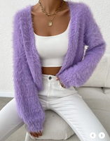 ROSA:  PLUSH CROPPED CARDIGAN