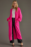 PANACHE: HILTON  LONG OPEN CARDIGAN W/POCKETS