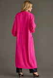 PANACHE: HILTON  LONG OPEN CARDIGAN W/POCKETS