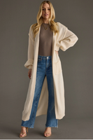 PANACHE: HILTON  LONG OPEN CARDIGAN W/POCKETS