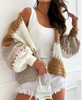 ROSA:  COLORBLOCK COZY OPEN CARDIGAN