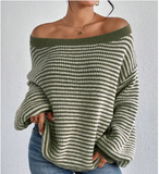 ROSA:  COLORBLOCK STRIPE SWEATER