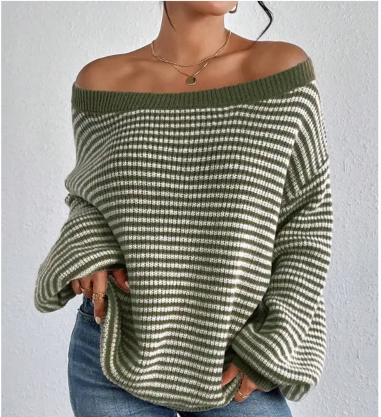 ROSA:  COLORBLOCK STRIPE SWEATER