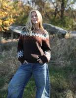 WOODEN SHIPS:  JAXON FAIR ISLE RAGLAN SWEATER