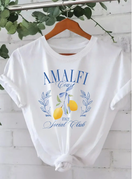 ROSA:  LEMON GRAPHIC PRINT CREW T SHIRT