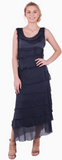 GIGI MODA:  SLEEVELESS LONG RUFFLE DRESS