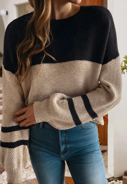 LITTLE DAISY:  COLORBLOCK STRIPE SLV SWTR