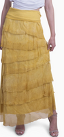 GIGI MODA:  SILK MAXI RUFFLE SKIRT