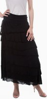 GIGI MODA:  SILK MAXI RUFFLE SKIRT