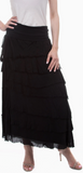 GIGI MODA:  SILK MAXI RUFFLE SKIRT