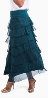 GIGI MODA:  SILK MAXI RUFFLE SKIRT