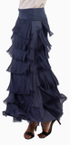 GIGI MODA:  SILK MAXI RUFFLE SKIRT