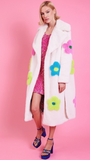JAYLEY:  FAUX FUR FLOWER COAT