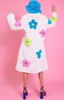 JAYLEY:  FAUX FUR FLOWER COAT