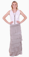 GIGI MODA:  SILK MAXI RUFFLE SKIRT