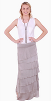 GIGI MODA:  SILK MAXI RUFFLE SKIRT