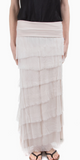 GIGI MODA:  SILK MAXI RUFFLE SKIRT