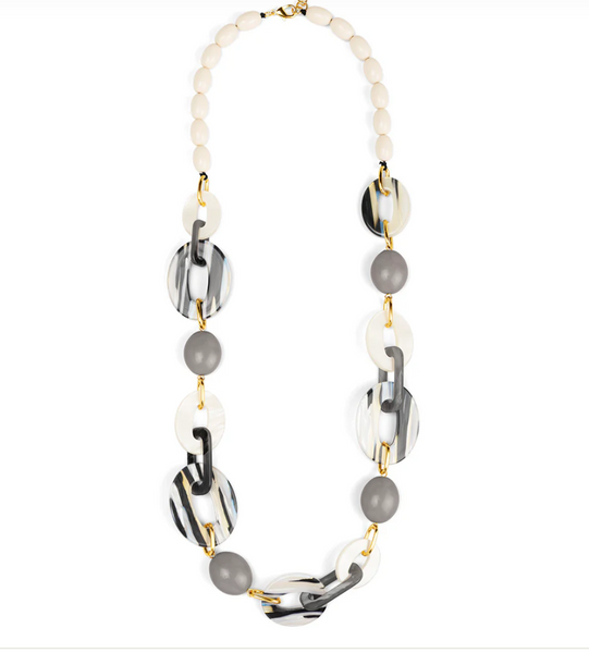 ZENZII:  GLITTER DISC LINK LONG NECK