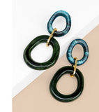 ZENZII:  RESIN OVAL LINK EAR