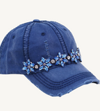 OLIVE & PIQUE:  BEJEWELED GLITZ DISTRESSED CAP