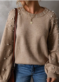 ROSA:  PEARL EMBELLISHED SWEATER