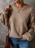 ROSA:  PEARL EMBELLISHED SWEATER