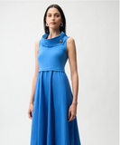 JOSEPH RIBKOFF:  FIT & FLARE DRESS/SHAWL COLLAR