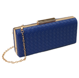 PORTS:  FAUX LEATHER BASKETWEAVE CLUTCH/XBODY