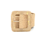 BC BAGS:  WOVEN BELT W/SQUARE BUCKLE