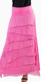 TEES BY TINA:  ELISA SILK RUFFLE SKIRT