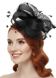 PORTS:  ELEGANT BOW FEATHER FASCINATOR/HDBD