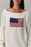 LE LIS:  OFF SHOULDER OVERSIZE FLAG SWTR