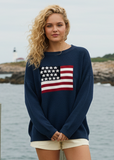 LE LIS:  CREW OVERSIZE COTTON FLAG SWEATER