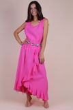 GIGI MODA:  VENTURA SIDE RUFFLE LONG SKIRT