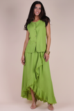 GIGI MODA:  VENTURA SIDE RUFFLE LONG SKIRT