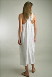 TEMPO PARIS:  HALTER EYELET DETAIL LONG DRESS