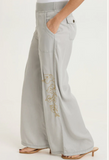 XCVI WEARABLES:  DACIA EMBROIDERED TWILL PANT