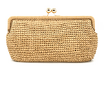 BC BAGS:  NONNA STRAW CLUTCH