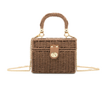 BC BAGS:  LAGOS WOVEN BOX BAG/XBODY