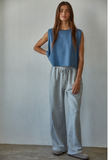 BY TOGETHER:  FRENCH TERRY WIDE LEG PANTS