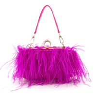 BC BAGS:  FEATHERS EVENING CLUTCH