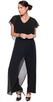 LAST TANGO:  JUMPSUIT W/CHIFFON OVERLAY