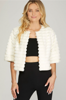 STYLE USA:  FAUX FUR CROP JACKET