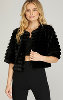 STYLE USA:  FAUX FUR CROP JACKET