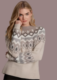 ALASHAN:  ADELINE FAIR ISLE CREW SWEATER