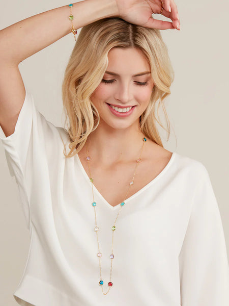 ZENZII:  LONG CRYSTAL NECK