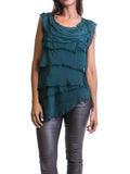 GIGI MODA:  SLEEVELESS RUFFLE TOP