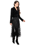 ADORE:  VELVET & SHEER LACE DUSTER/JKT