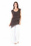 GIGI MODA:  SLEEVELESS RUFFLE TOP